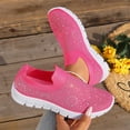 thumbnail image 5 of Womens Rhinestone Shoes Mesh Sparkling Glitter Slip On Sneaker Non Slip Running Walking Shoes Gym Sports Athletic Sneaker Lightweight Casual Fashion Sneakers, 41, 5 of 7