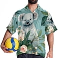 thumbnail image 4 of Koala Men's Short Sleeve Casual Printed Button Down Beach Shirts Hawaiian Style Unisex Summer Shirt, 4 of 6