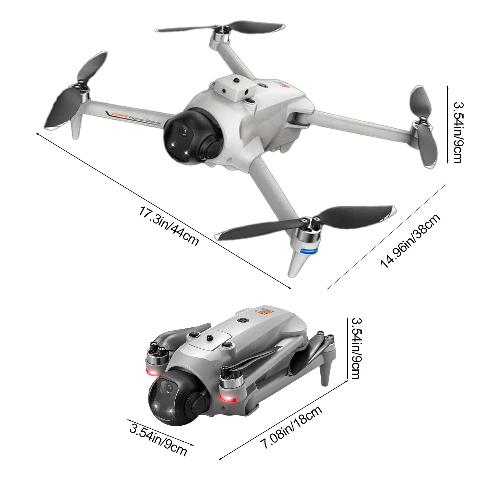 Drone with Camera for Beginners, GPS Quadcopter with 5.9” Screen Remote Control, 20 Min Flight & Long Range, Adjustable Camera & Auto Return