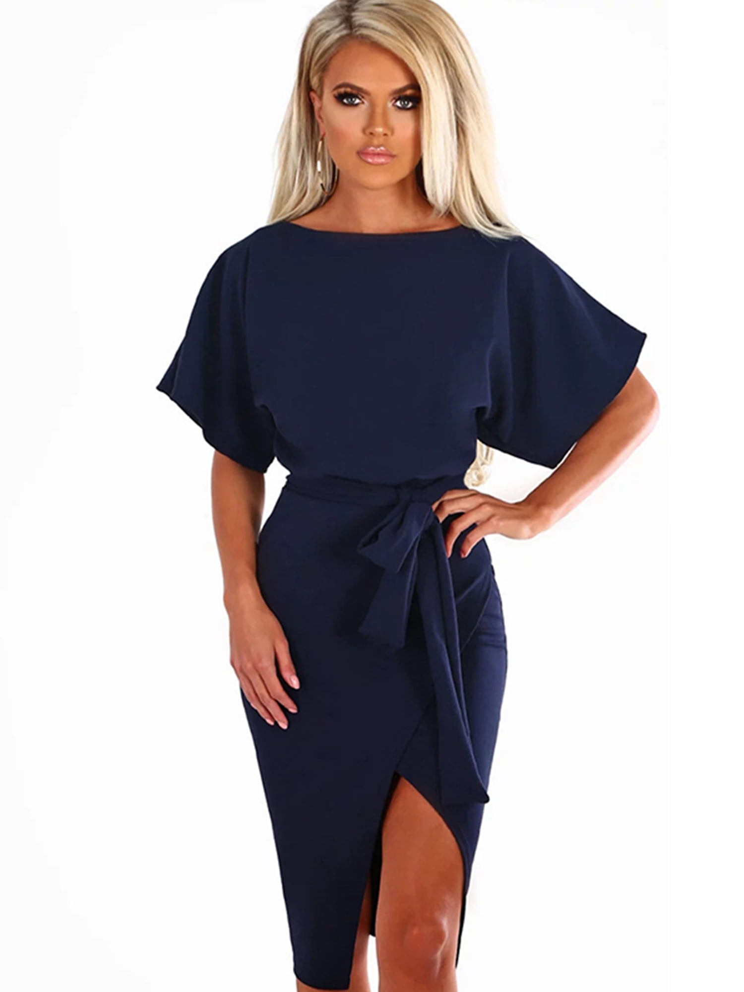 midi cocktail dress with slit