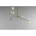 thumbnail image 2 of 3 Light Rotate Pendant Mid Century Modern Raw Brass Sputnik chandelier light Fixture, 2 of 3