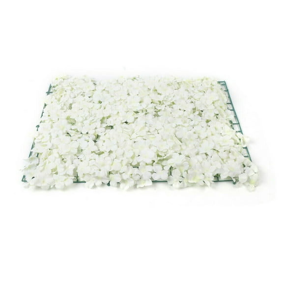 10Pcs Artificial Flower Wall Flower Backdrop, White Flower Panels Silk Fabric Flower Wall Decoration Flower Wall Background for Wedding Party Event