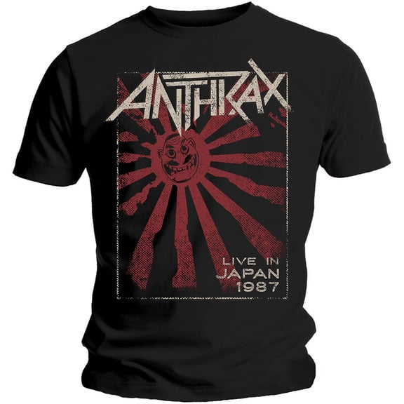 Men's Anthrax Live In Japan T-shirt Small Black