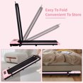 thumbnail image 6 of HYEASTR Electric Folding Treadmill 3.0HP Under Desk Portable Walking Pad 2 in 1 Running Machine with APP & Remote Control - Pink, 6 of 8