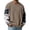 Khaki, variant on Mens Sweatshirts Shirt Casual Long Sleeve Pullovers Color Block Camo Vacation Ribbed Knit Tee Spring Trendy V Neck Clothing Coffee 2XL