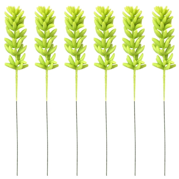 6 plantas suculentas artificiales decorativas de plástico para bricolaje