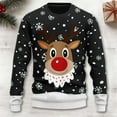 thumbnail image 2 of JIKNTTR Mens Christmas Sweaters Christmas Reindeer Print Knit Turtleneck Sweatshirt Fashion & Cute Holiday Sweater Stylish Knitted Sweaters, 2 of 4