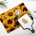 thumbnail image 4 of BaHomeck placemats Set of 4 rectangle Linen Cotton Placemats for Dining Table Washable Heat Resistant,Vibrant Bouquet Of Sunflowers,18*12inch, 4 of 4