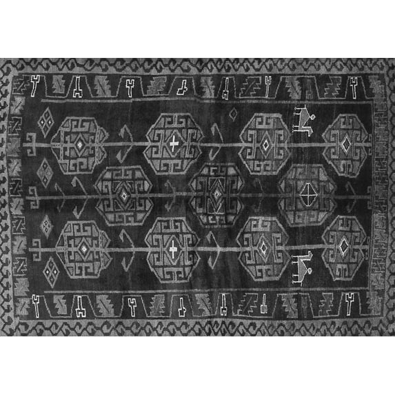 Ahgly Company Indoor Rectangle Persian Gray Traditional Area Rugs, 2' x 4'
