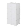 thumbnail image 6 of Ktaxon DIY Closet Clothes Organizer Storage Shelves 8-Cube, Portable Wardrobe W/Doors Hanging Rod,Modular Bookcase Organizers Unit, 6 of 8
