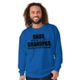 thumbnail image 4 of Dad Knows A lot Grandpa Everything Men's Big & Tall Crewneck Sweatshirt Brisco Brands 4X, 4 of 5