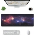 thumbnail image 2 of Galaxy XL Large Gaming Mouse Pad for Desk, Extended Mousepad Desk Mat Desktop, Big Long Stellar System and Gas Nebula Deskmat for Laptop, Keyboard, Computer for Men Office (Blue Purple, 31.5*11.8 in), 2 of 6