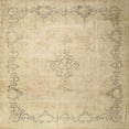 thumbnail image 1 of Ahgly Company Machine Washable Indoor Square Traditional Brown Gold Area Rugs, 6' Square, 1 of 7