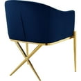thumbnail image 4 of Home Square 2 Piece Velvet Dining Chair Set with Gold Metal Base in Navy Blue, 4 of 4