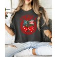 thumbnail image 2 of Trendy America Shirt for Women & Teens Patriotic Stars and Stripes Cherry Bow Tee Pepper Shirt Adult Medium, 2 of 4