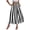 Black, variant on Qiopertar Women's Striped High Waist A-Line Ankle Skirt Spring Summer Casual Beach Vacation Flowy Elastic Waist Skirt, Navy M