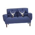 thumbnail image 3 of Sofá de Dos Plazas con Cojines Decorativos: Un Elegante para Cualquier Habitación Azul oscuro, 3 of 9