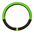 thumbnail image 1 of Universal Spectrum Microfiber Leather Steering Wheel Cover for Cars Trucks SUVs Green/Black, 1 of 7
