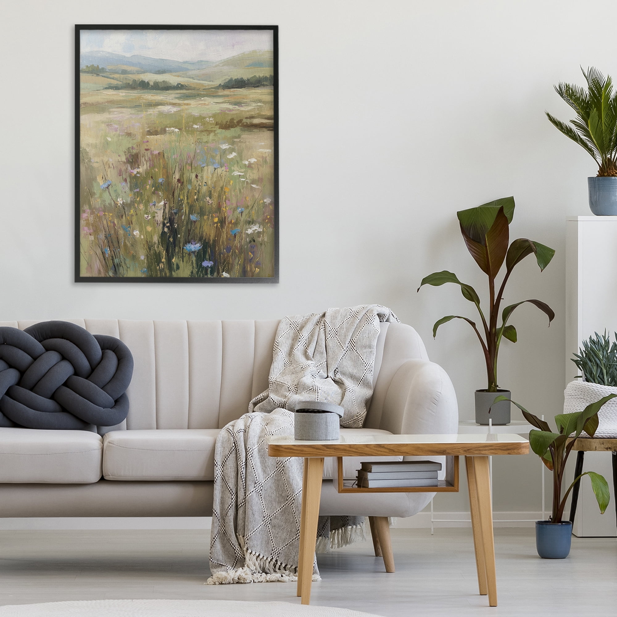 Stupell Industries Breezy Pastures Impression Black Framed Giclee Art, design by Svetlana Aleynikova
