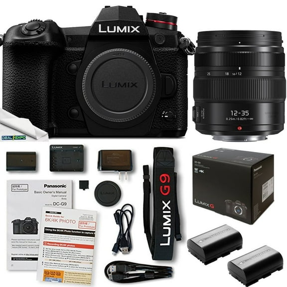 Panasonic Lumix DC-G9 Mirrorless Micro Four Thirds Digital Camera   Panasonic Lumix G X Vario 12-35mm f/2.8 II ASPH. POWER O.I.S. Lens - Deal-Expo Bundle