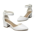 thumbnail image 2 of BURUDANI Women's Strappy Chunky Heel Dress Pump Shoes, 2 of 8