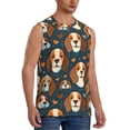 thumbnail image 2 of Haiem Men's Cute Puppy Print Tank Tops Summer Sleeveless Cut Off Workout T-Shirts Fitness Vest Athletic Undershirts-Medium, 2 of 8