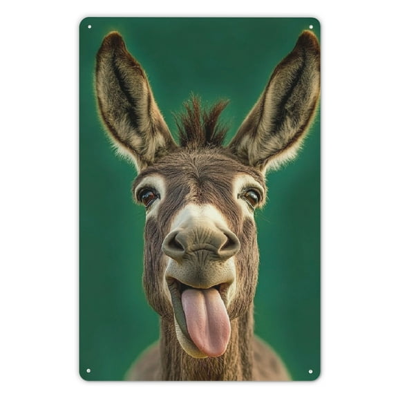 Heduofu 12X8 Inch Spring/Summer Retro Bohemian Donkey Tin Sign, Decorate Home Wall Living Room Bedroom