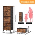 thumbnail image 6 of Fairy Tall Dresser with 7 Fabric Drawers, Bedroom Storage Organizer for Closet, Entryway, Hallway, Rustic Brown, 6 of 6
