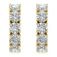 thumbnail image 2 of 2 Carat (ctw) 14K Yellow Gold Round White Diamond Ladies Huggies Hoop Earrings (I1-I2 Clarity), 2 of 4