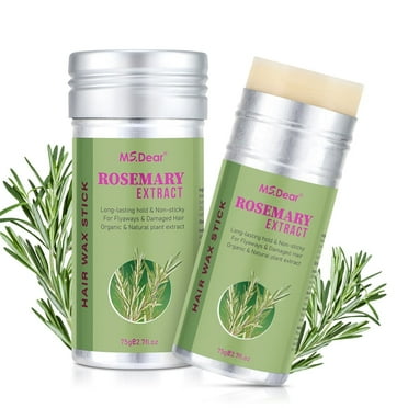 2Pack Hair Wax Stick, Rosemary Wax Stick for Flyaways Frizz Control - Rosemary Olive Essential Oil Blend Sculpt Wax Stick Styler Infused with Moisturizing Beeswax, Non-greasy Wigs Edge Styling Wax