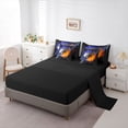 thumbnail image 5 of Homewish Ice Hockey Sport 7-Piece Bedding Comforter Set,Ball Game Theme King Bedding Sets,Orange Black Blue Bed Sheets For Boys Kids,Ultra Soft Home Decor Reversible, 5 of 8