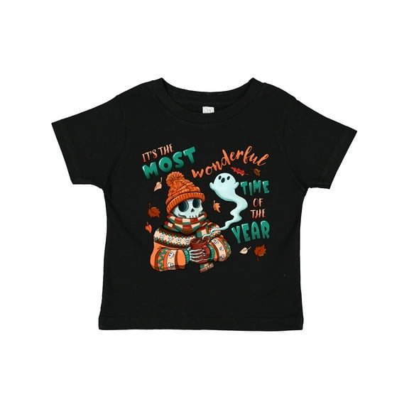 Inktastic It's the Most Wonderful Time of the Year Halloween Skeleton Boys or Girls Toddler T-Shirt