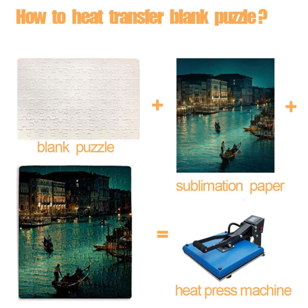 10 Packs Jigsaw Puzzles A4 A5 Sublimation Blanks Puzzles DIY Heat Transfer Craft - image 4 of 15