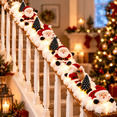 thumbnail image 4 of 2026 Christmas Santa’s Snowy Staircase Lighted Railing Decor with Soft Snowy Base and Cute Santa Figurine, for Farmhouse Living Room Stairwell Christmas Holiday Decor, 4 of 4