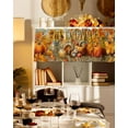 thumbnail image 3 of Fall Valances for Windows, Pumpkin Cute Squirrel Thanksgiving Maple Leaves Rod Pocket Short Window Valance Curtains Holiday Window Treatment for Kitchen Living Room Bathroom, 60"x18", 3 of 6