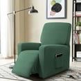 thumbnail image 4 of Stretch Recliner Chair Cover with Side Pocket, Polyester and Spandex Upgrade Pattern Couch Covers, Dog Cat Pet Slipcovers Furniture Protectors, Machine Washable, 4 of 6