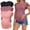 Black + Deep Pink + Pink, variant on Weardear Maternity Shirts Flying Short Sleeve Side Ruched Pregnancy Tops (3 Pack)
