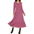 thumbnail image 3 of FDGIU Women's Fall Sweater Maxi Dress - Casual Ribbed Knit, Long Sleeve Crewneck Going Out Outfits, 3 of 6
