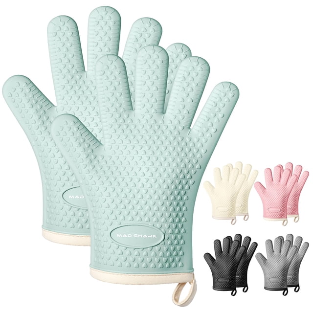 Guantes de cocina MAD SHARK, resistentes al calor, 450 °C, de silicona