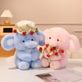 thumbnail image 6 of Valentines Plush - Elephant Stuffed Animals, 11.81 Inch Cute Rose-Bouquet Elephant Plush Toy for Holiday, Valentines Day Gifts for Girlfriend Boyfriend, 6 of 10