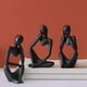 thumbnail image 4 of Escultura de pensador abstracto, artesanía, figuras, estatuas, decoración para el hogar y la oficina, regalos Negro Izquierda, 4 of 9