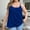 Blue, variant on FUNUONY Tank Top with Built In Bra for Women Sleeveless Comfort Yoga Fitness Top Tank Top Cotton Shelf Bra Camisole Tops Spaghetti Strap Tank Top Summer Cami Undershirt Blue L