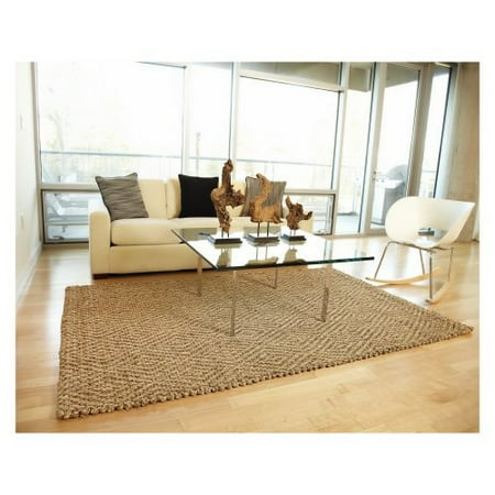 Anji Mountain AMB0320 Big Sur Handspun Jute Diamond Braid Area Rug