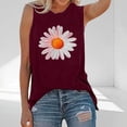 thumbnail image 2 of Tank Tops for Women Trendy Casual Print Summer Sleeveless Round Neck Tee Pullover Tops, 2 of 3
