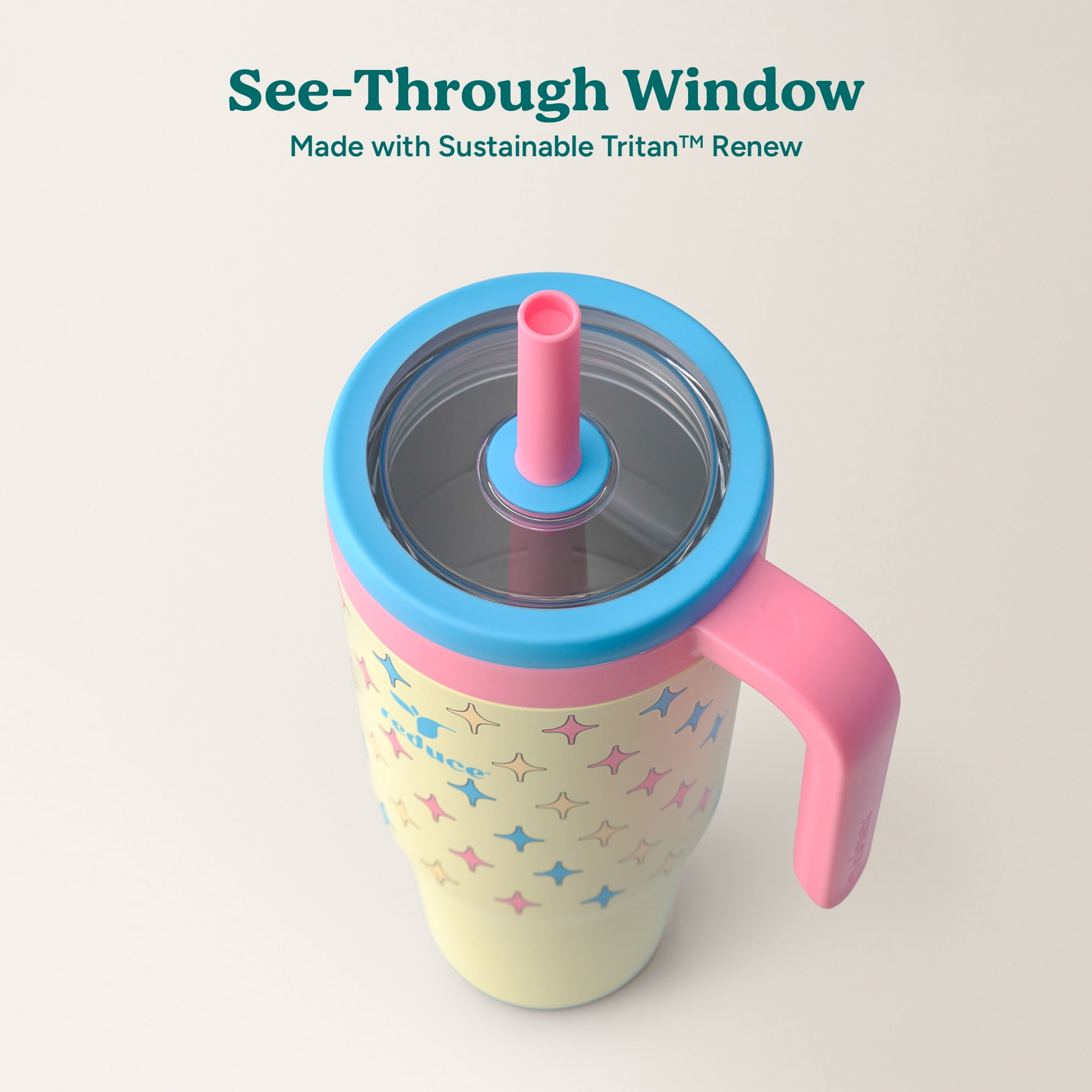 Reduce Jamie Makeup 40oz Chiller Tumbler with Handle with Spill-Proof Straw - Starry