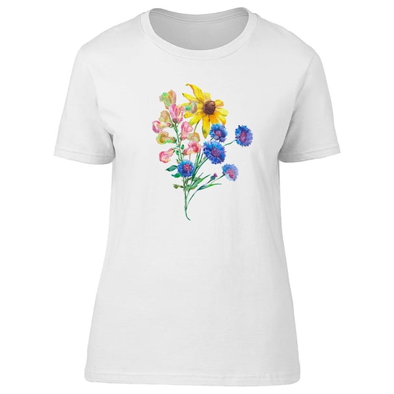 Cute & Colorful Summer Flowers Tee Women's -Image by Shutterstock
