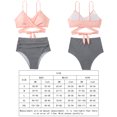 thumbnail image 3 of Conjuntos De Bikini De Cintura Alta Conjuntos de bikini de cintura alta para mujer Traje de baño sexy de ropa de playa simple dividido (Rosa claro S) Cgtredaw Para estrenar, 3 of 6