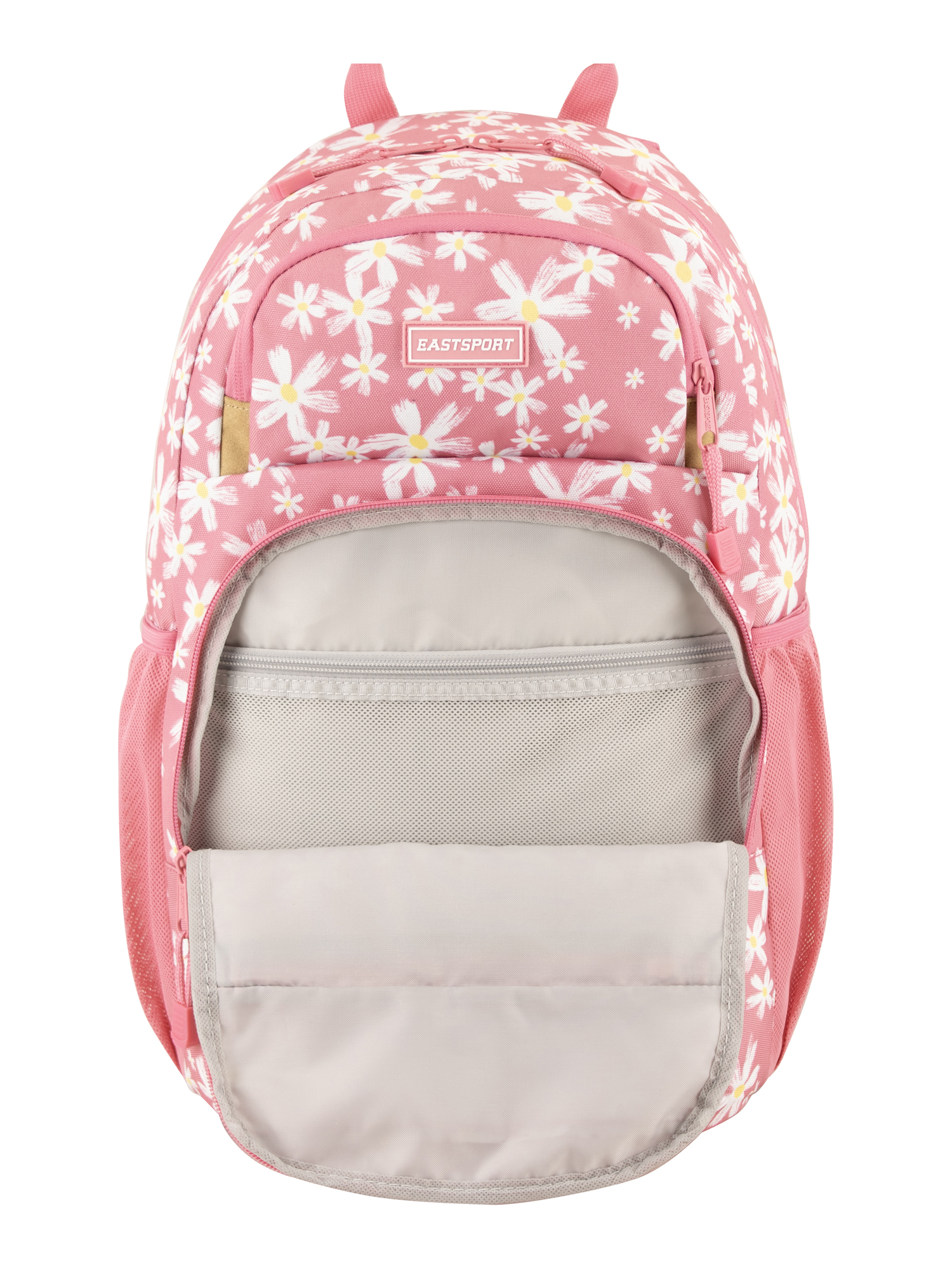 Mochila unisex de 19" Aero Core, rosa con margaritas tradicionales 6