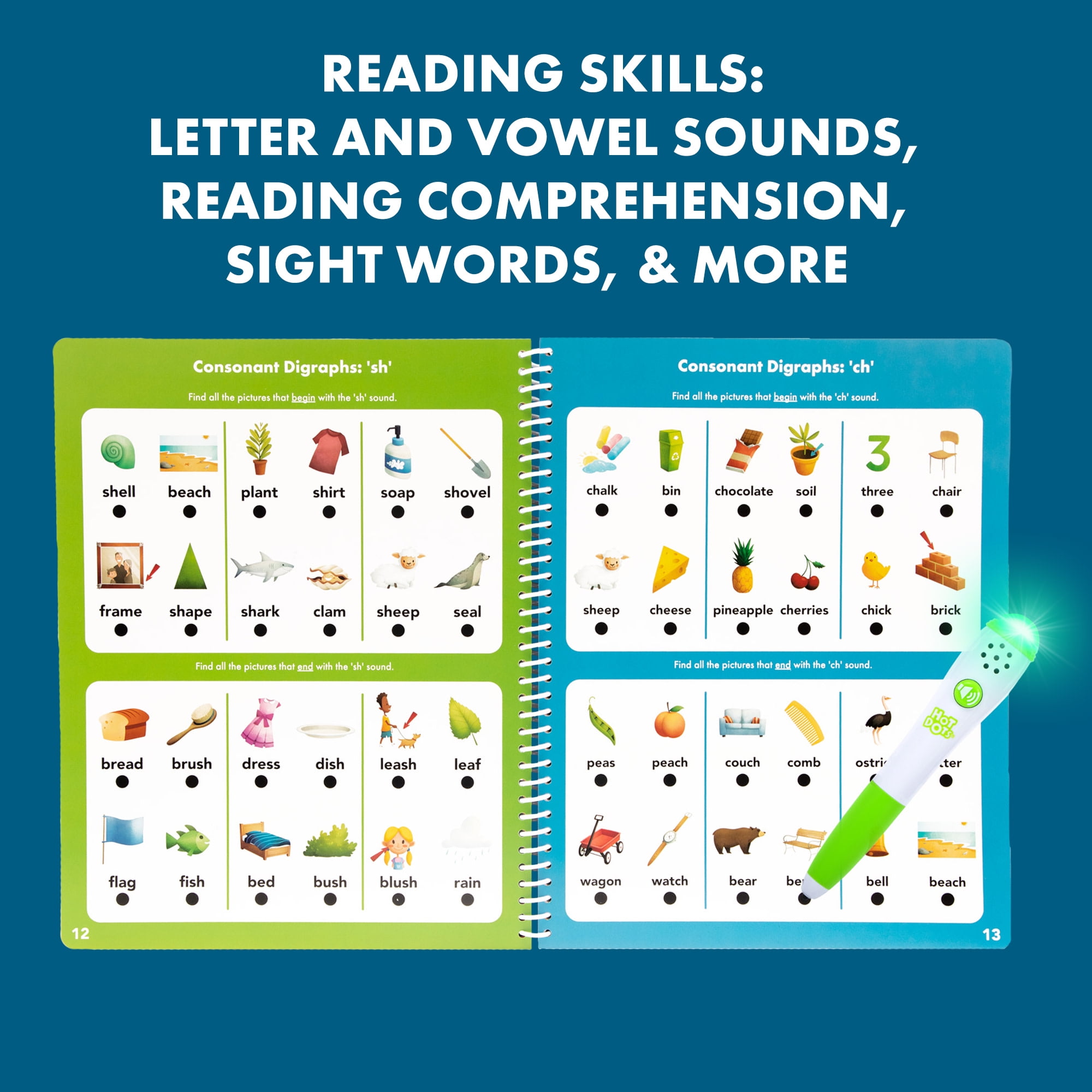 Educational Insights Hot Dots Interactive Workbook for First Grade Kids Age 6+