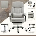 thumbnail image 2 of Vinsetto Microfibre Executive Massage Office Chair, Swivel Computer Desk Chair, Heated Reclining Computer Chair with Lumbar Support Pillow, Light Gray, 2 of 5
